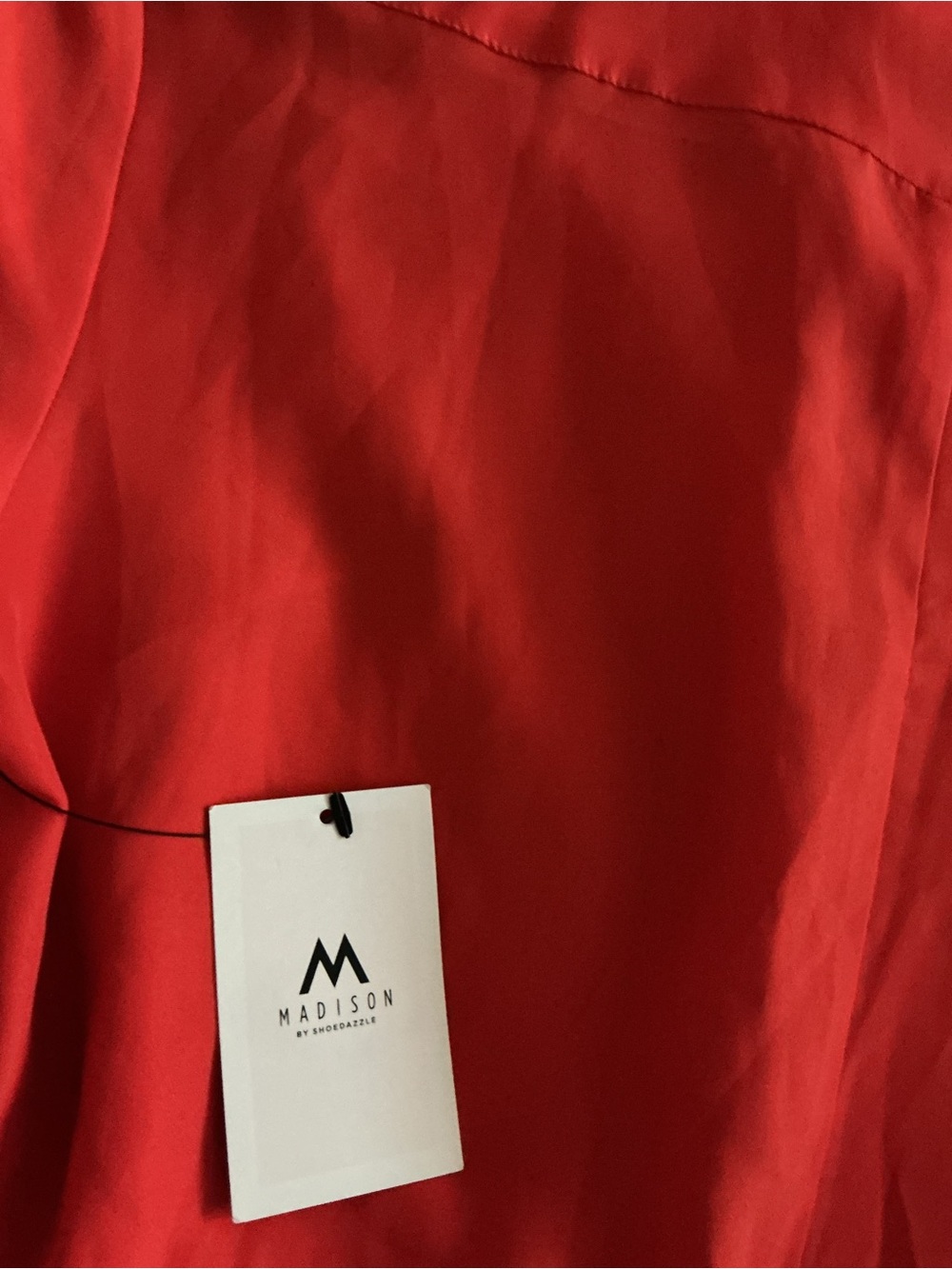 Madison Coral-Red Button Front dress - Picture 11 of 11